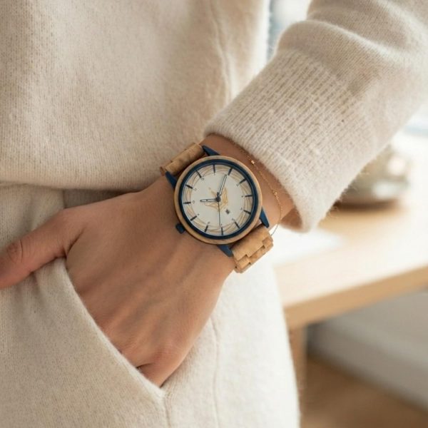 Reloj Madera Personalizado Mujer Correa de Madera - Grabado Personalizable