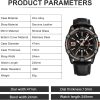 Naviforce Hombres de Lujo Relojes Deportivos Relojes de Cuarzo de Cuero a Prueba de Agua Reloj de Oro Fecha