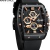 Naviforce Reloj Reloj de Pulsera Moda Hollow Big Dial Luminoso Impermeable Deporte Analógico Cuarzo Negocios