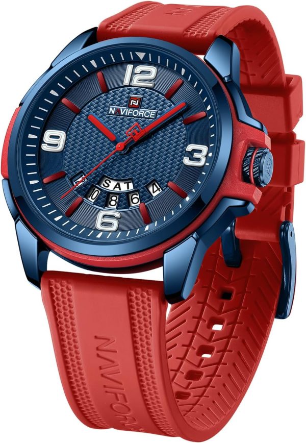 NAVIFORCE Reloj Impermeable para Hombres, Mujeres