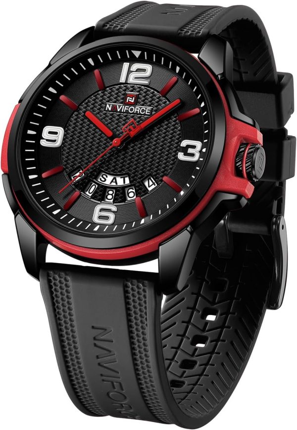 NAVIFORCE Reloj Impermeable para Hombres, Mujeres