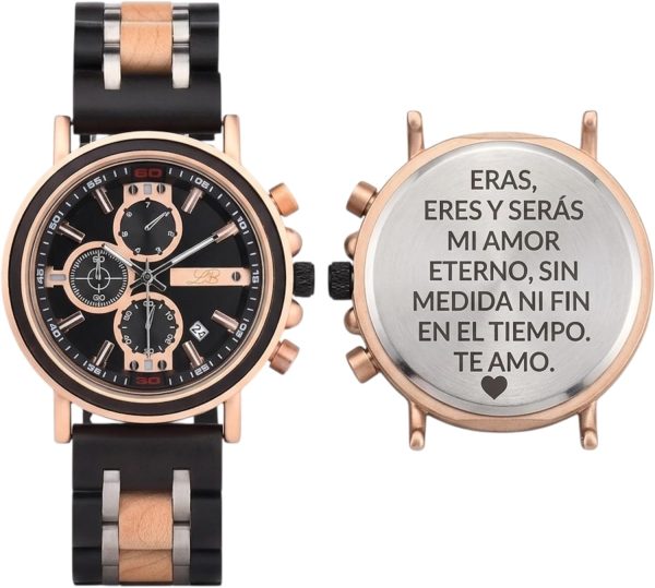 Reloj Madera Personalizado Hombre - Grabado Personalizable