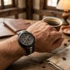Reloj Madera Personalizado Hombre Correa Ajustable - Grabado Personalizable