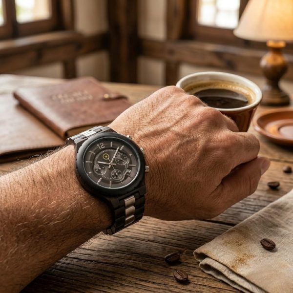 Reloj Madera Personalizado Hombre Correa Ajustable - Grabado Personalizable
