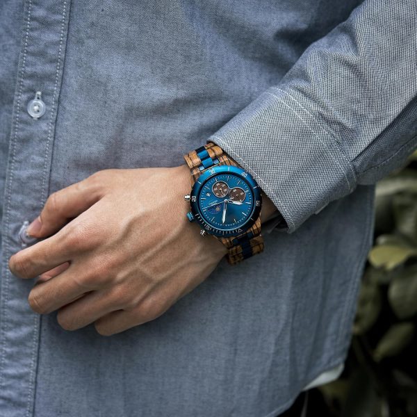 Reloj Madera Personalizado Hombre Correa Ajustable - Grabado Personalizable