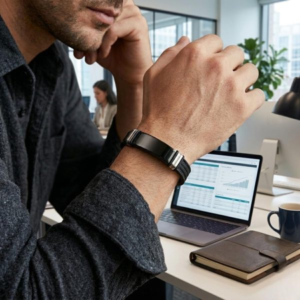 Pulsera Piel Personalizable Hombre-Grabado Personalizado Nombre Fecha-Ajustable Cierre Seguro