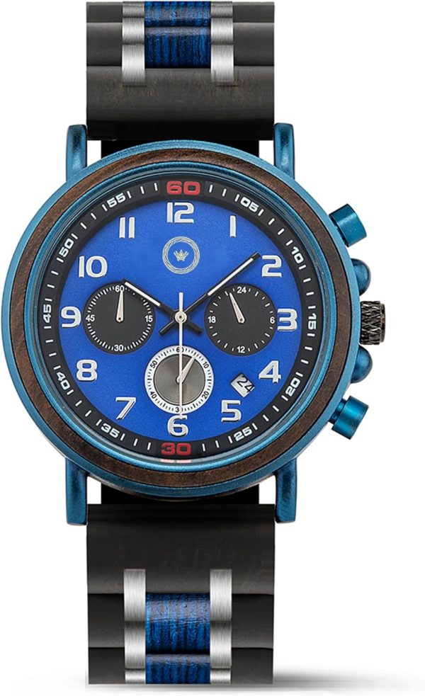 Reloj Madera Personalizado Hombre Cronógrafo - Grabado Personalizable
