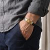 Pulsera Piel Personalizable Hombre-Grabado Personalizado Nombre Fecha-Ajustable Cierre Seguro