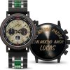 Reloj Madera Personalizado Hombre Cronógrafo - Grabado Personalizable