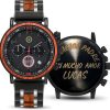 Reloj Madera Personalizado Hombre Cronógrafo - Grabado Personalizable