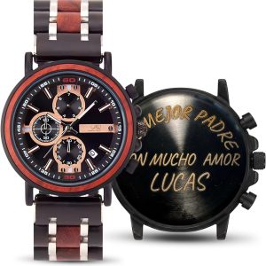 Reloj Madera Personalizado Hombre - Grabado Personalizable