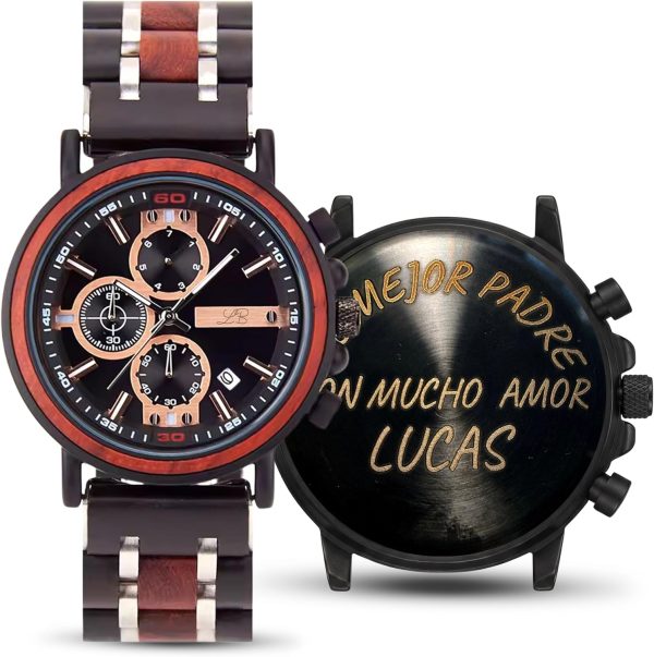 Reloj Madera Personalizado Hombre - Grabado Personalizable