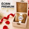 Reloj Madera Bambú Personalizado Mujer Correa Silicona - Grabado Personalizable