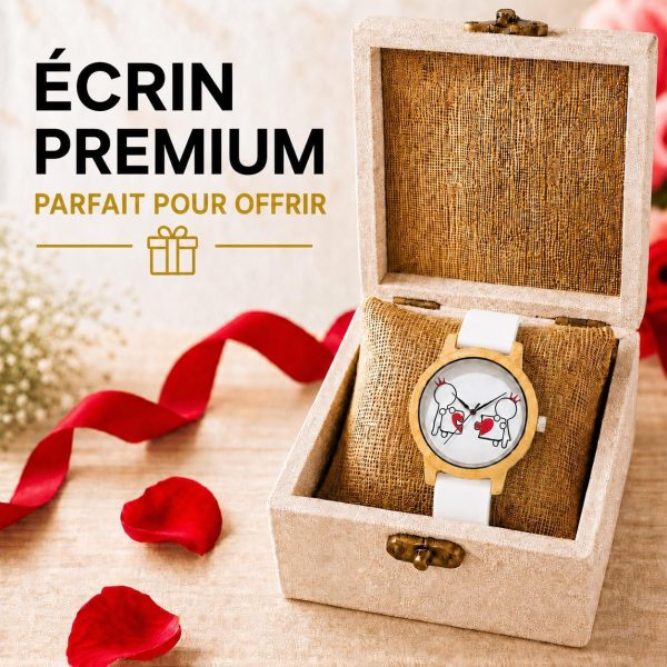 Reloj Madera Bambú Personalizado Mujer Correa Silicona - Grabado Personalizable