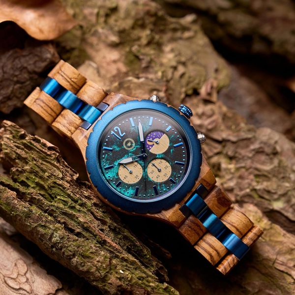 Reloj Madera Personalizado Hombre Correa Ajustable - Grabado Personalizable