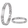 Pulsera Hombre Acero Inoxidable-Pulseras con Placa Grabable Personalizada-Grabado Personalizado Nombre