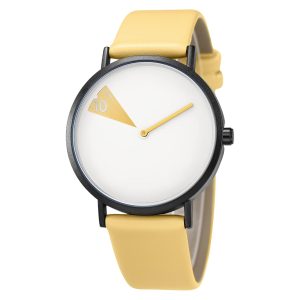 SHENGKE Reloj minimalista para mujer Correa de cuero ultrafina Moda Relojes de cuarzo para mujer Relojes a