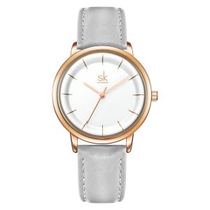 SHENGKE Reloj de pulsera de cuarzo para mujer