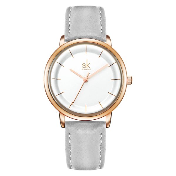 SHENGKE Reloj de pulsera de cuarzo para mujer