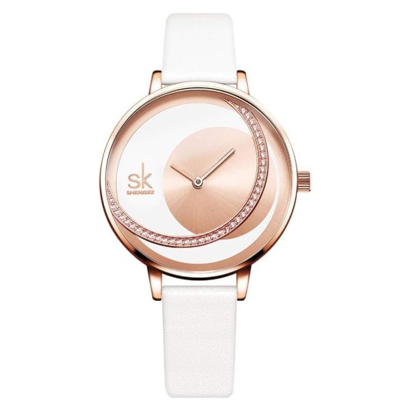 SHENGKE Simplicity Creative - Reloj de pulsera para mujer