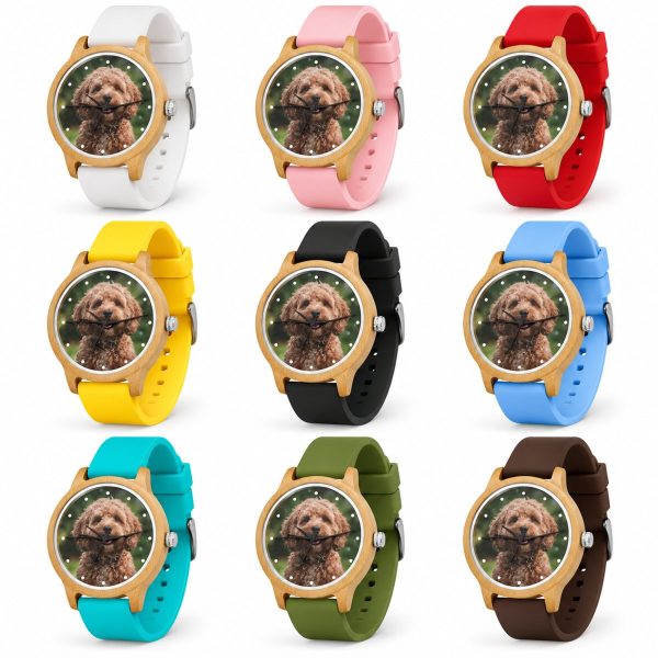 reloj perro caniche colores
