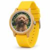 reloj perro caniche correa amarillo