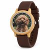 reloj perro caniche correa marron