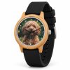 reloj perro caniche correa negro