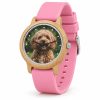 reloj perro caniche correa rosa