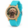 reloj perro caniche correa turquesa