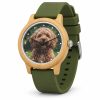 reloj perro caniche correa verde