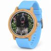 reloj perro cocker correa azul