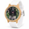 reloj perro cocker correa blanco