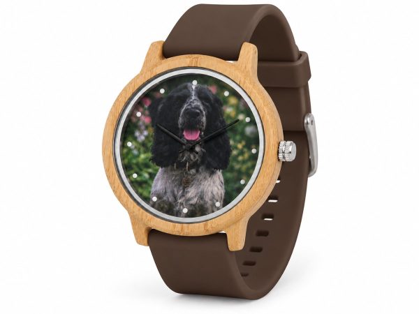 reloj perro cocker correa marron