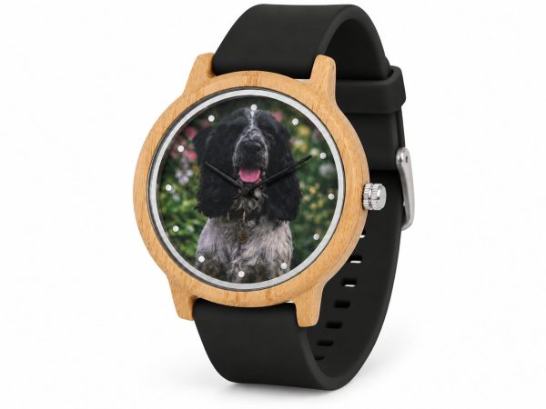 reloj perro cocker correa negro