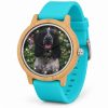 reloj perro cocker correa turquesa