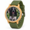 reloj perro cocker correa verde