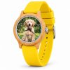 reloj perro golden correa amarillo