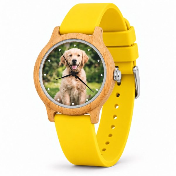 reloj perro golden correa amarillo