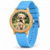 reloj perro golden correa azul