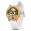 reloj perro golden correa blanco