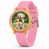 reloj perro golden correa rosa