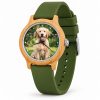 reloj perro golden correa verde