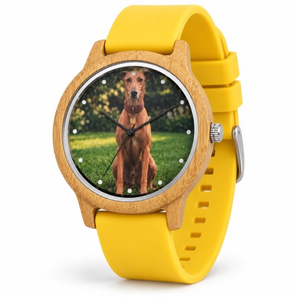 reloj perro vizsla correa amarillo