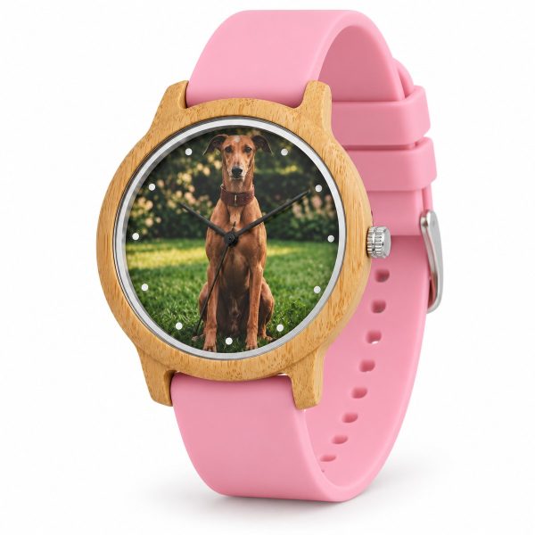reloj perro vizsla correa rosa