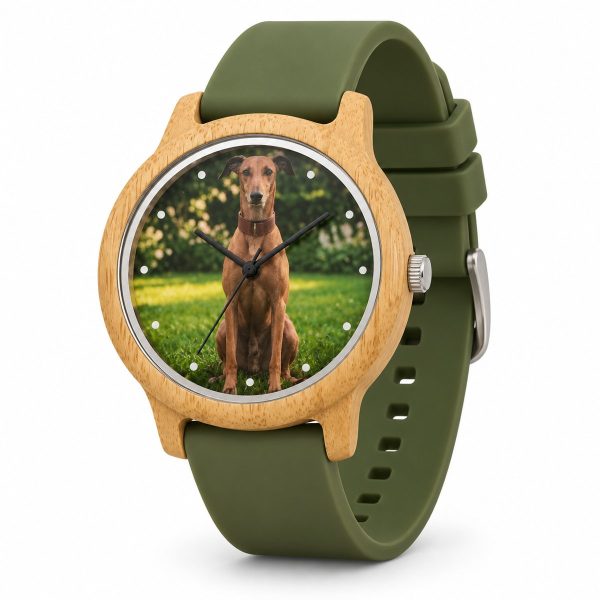 reloj perro vizsla correa verde